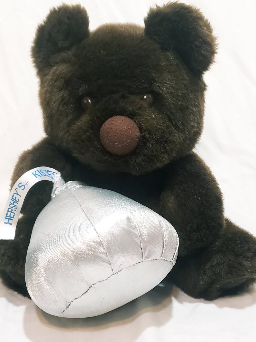 Hershey's Chocolate Kiss Brown Bear Toy Plush Stuffed Animal 11" K.B. Bros 1990